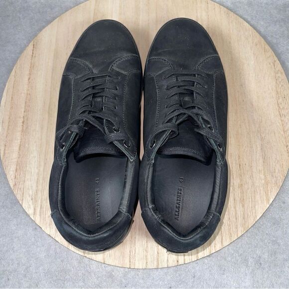 ALL SAINTS Stow Low Top Sneaker - Black Leather Mens Size  8 US/ 41 EUR - Picture 6 of 8